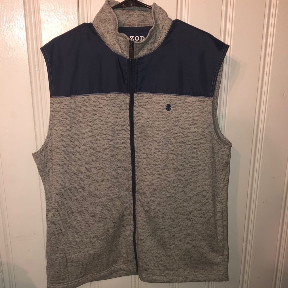 Men’s Izod Grey/Blue Vest Large